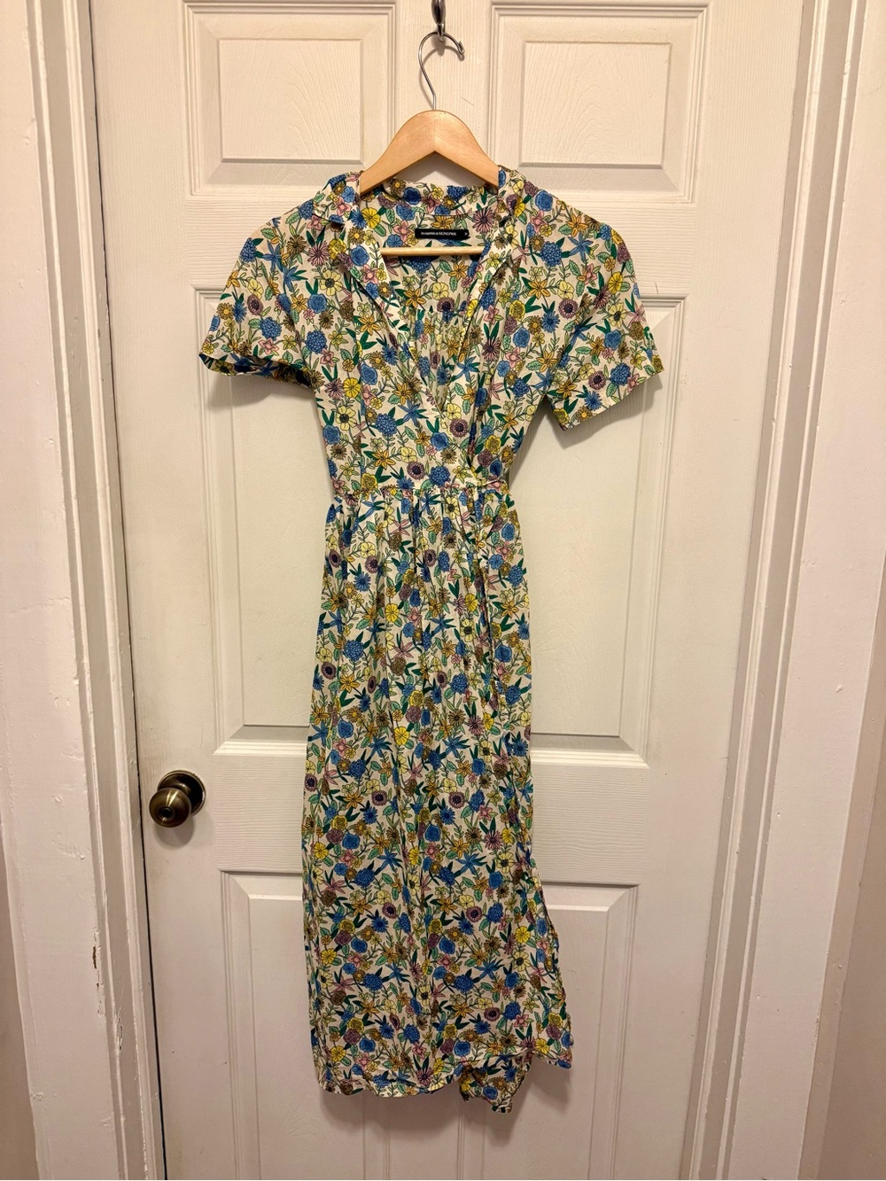 Classy Floral Wrap Around Dress